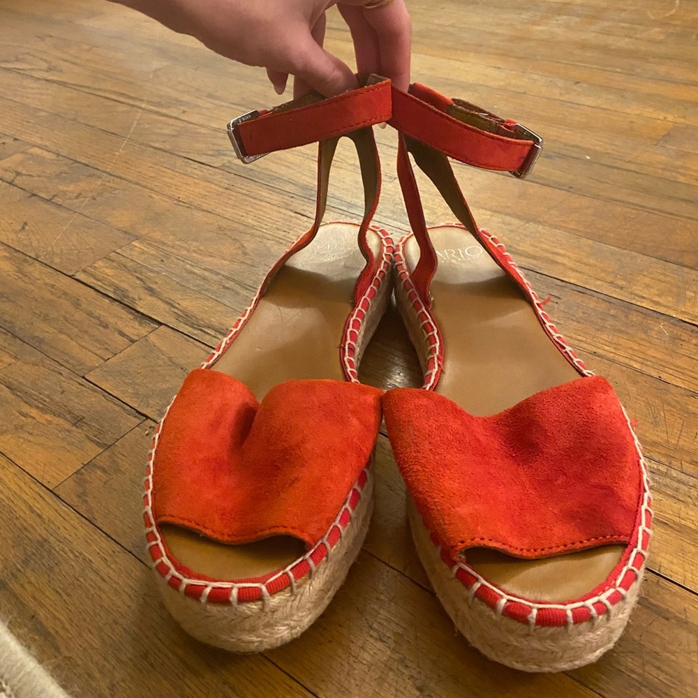 Franco Sarto women’s red espadrilles in size 8.5